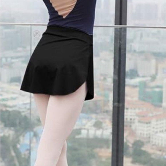 Daydance Ballet Wrap Skirt Black Mini Skirt for Dancing - Picture 7 of 8